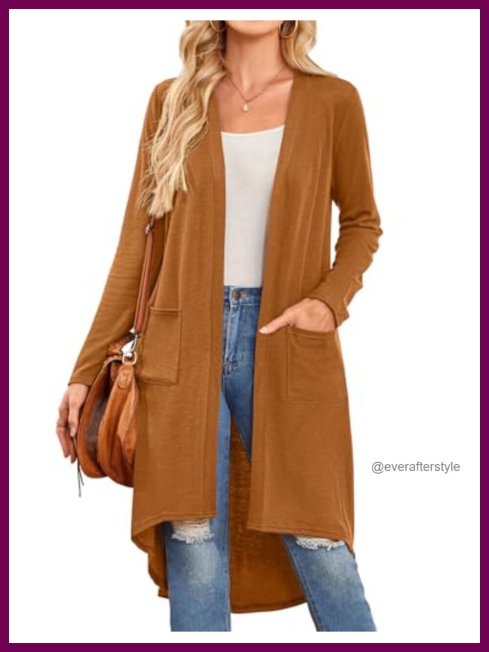 Lightweight Open Front Long Cardigan Maxi Duster with Pockets